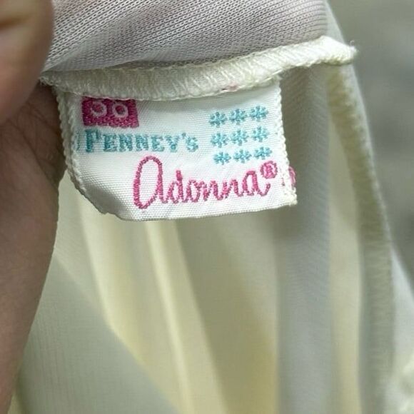 Vintage cream beige coquette lace maxi midi slip dress - Picture 4 of 4